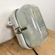 Industrial White Porcelain Wall Light with Ribbed Glass, 1970s
