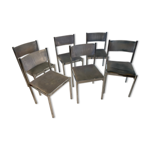 Six chaises années 70