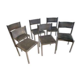 Six chaises années 70