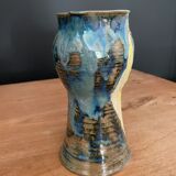 Signed ceramic carafe pitcher