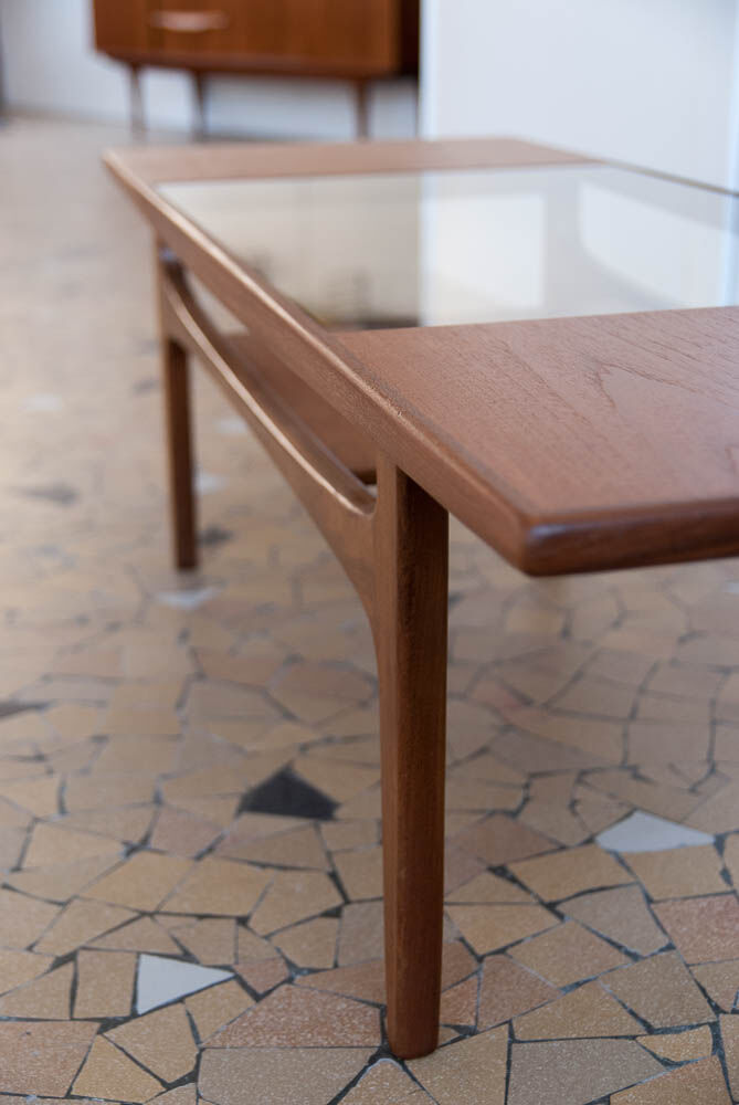 Gplan teak and glass coffee table