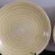 Set of 5 old Longchamp sunny yellow flat plates