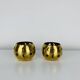 Pair of vintage brass tealight candle holders
