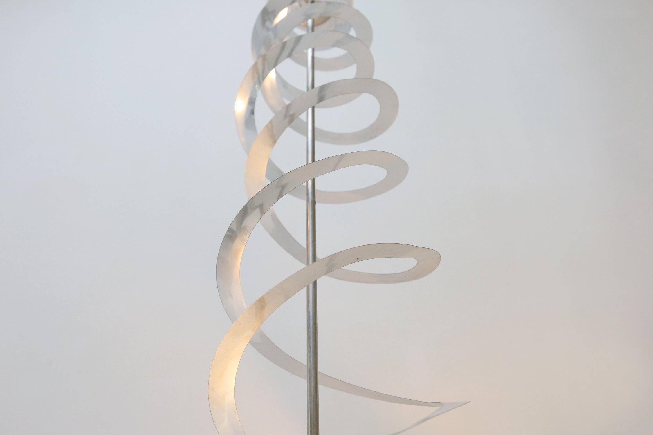 Kinetic Spiral Light Sculpture by Werner Epstein, 1972
