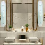 Mid century Large Murano Glass Sconces Set of 2,