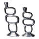 Pair of circle candlesticks by Matthew Hilton, England, 1980