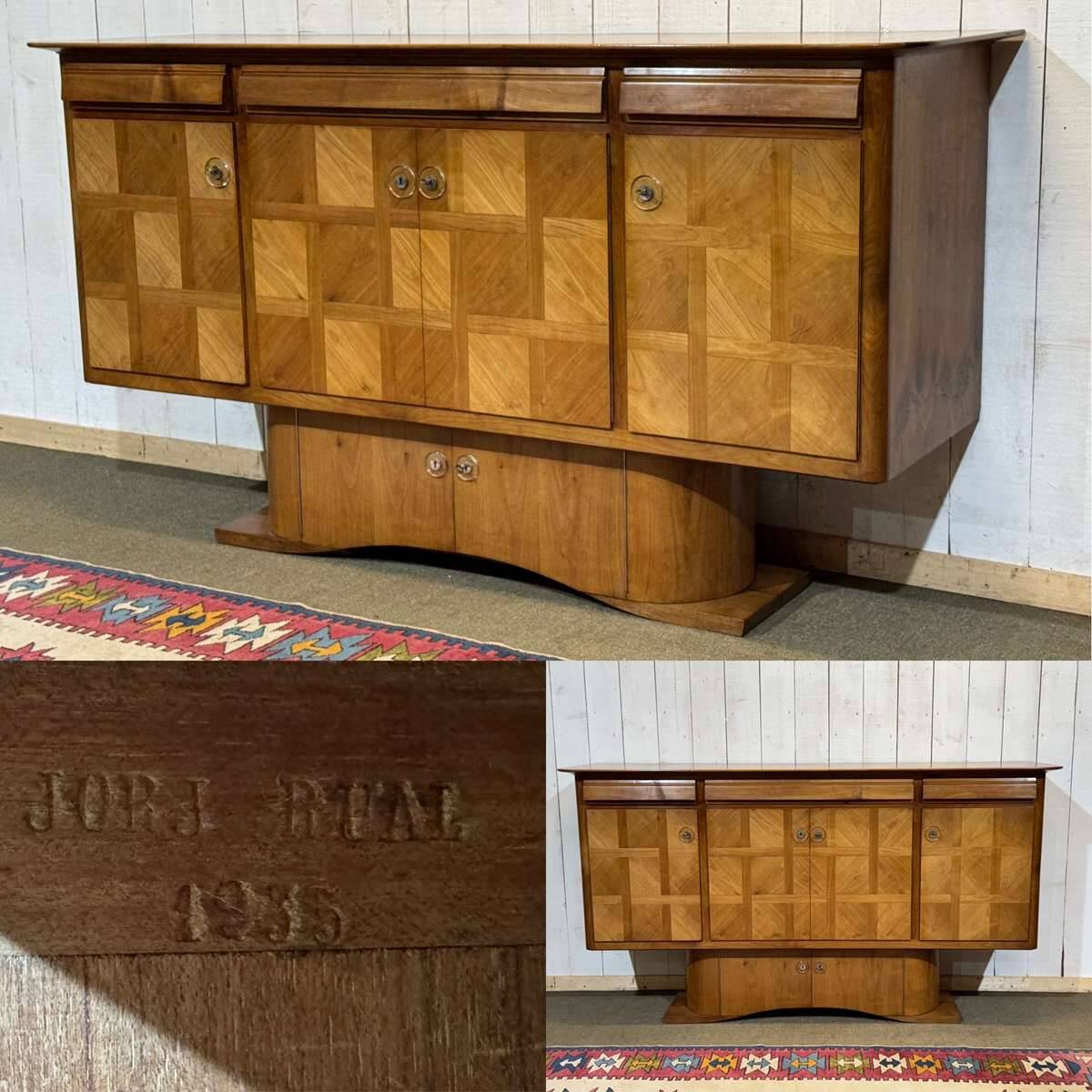 Art Deco enfilade signed Jorj Rual (1901-1986) dated 1935