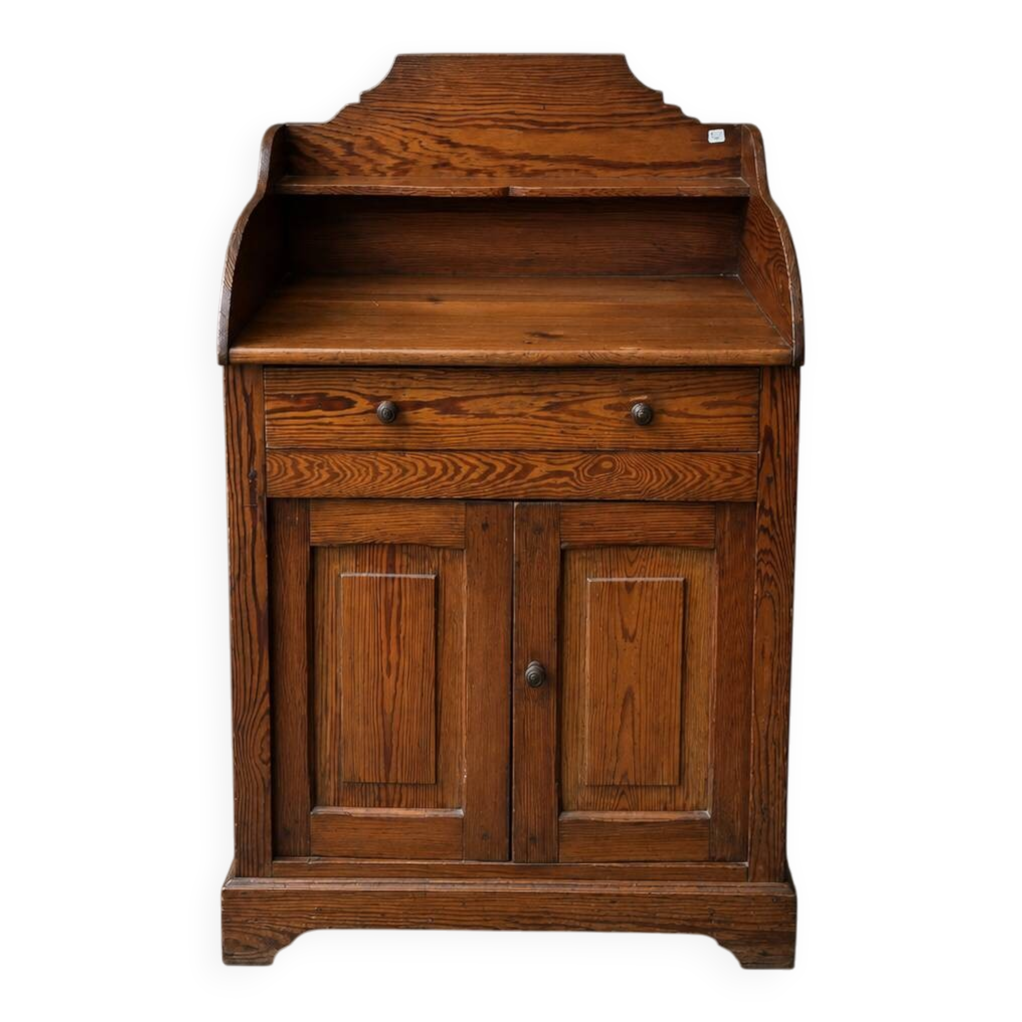 Small kitchen cabinet in pitch pine.