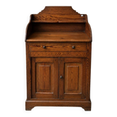 Small kitchen cabinet in pitch pine.