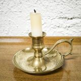 Brass poucier candle holder