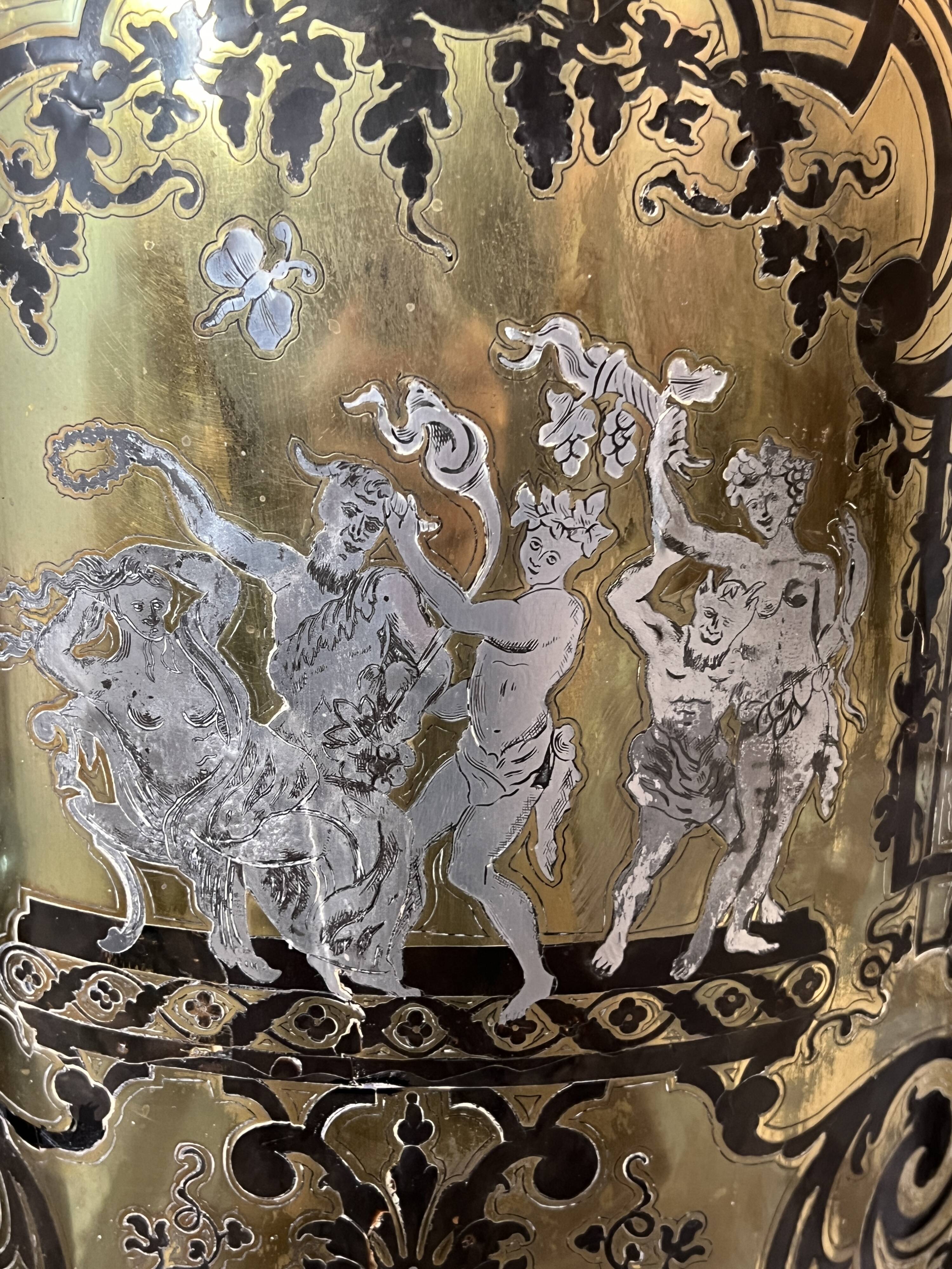 Low Boulle marquetry buffet, curved support furniture, Napoléon III period.