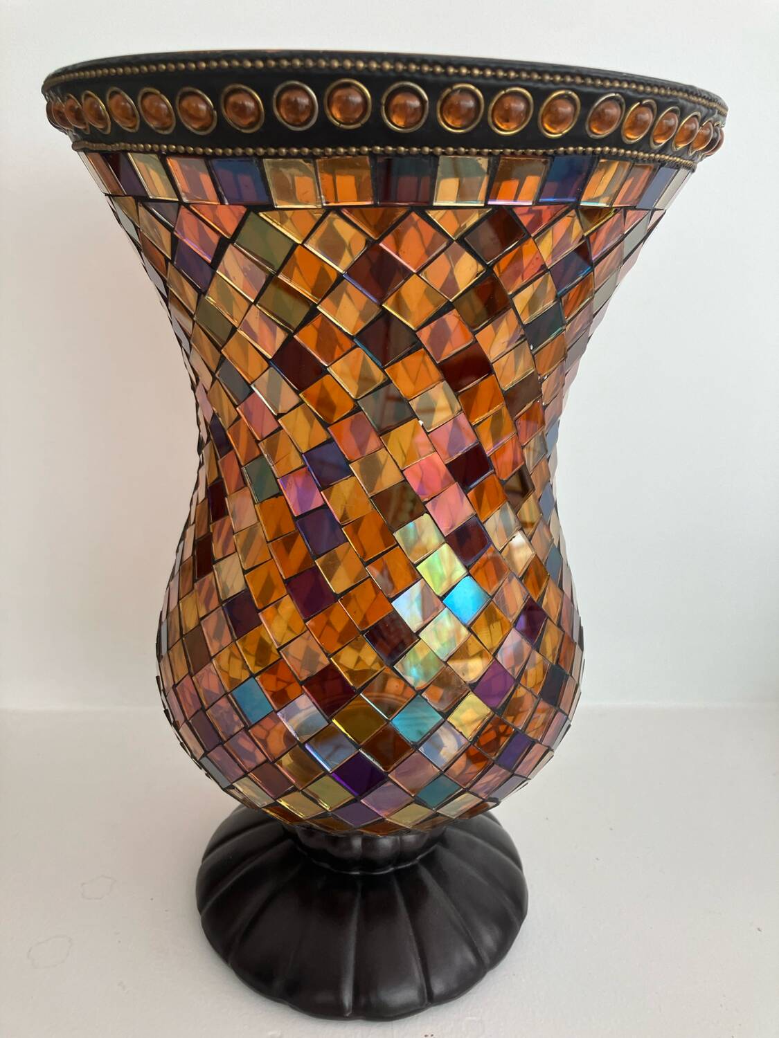 Vase en verre mosaïque