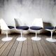 4 Knoll International tulip chairs by Eero saarinen