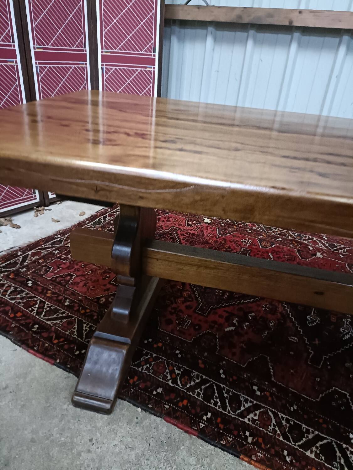 Solid wood monastery table