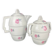 Cafetière et sucrier art déco en porcelaine vers 1930