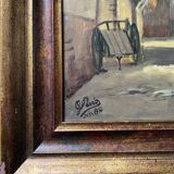 Table HSP "Rue Gambay Vieux Troyes" trade in 1910 HSP signed + frame