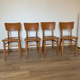 4 camel Thonet bistro chairs