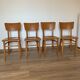 4 camel Thonet bistro chairs