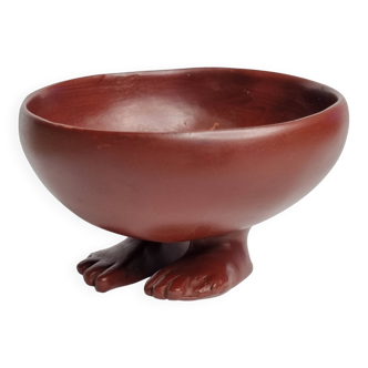 Empty pocket, Egyptian offering bowl "on feet" known as Nagada, 12 cm