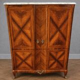 curved buffet in marquetry – Louis XV / Louis XVI Transition style