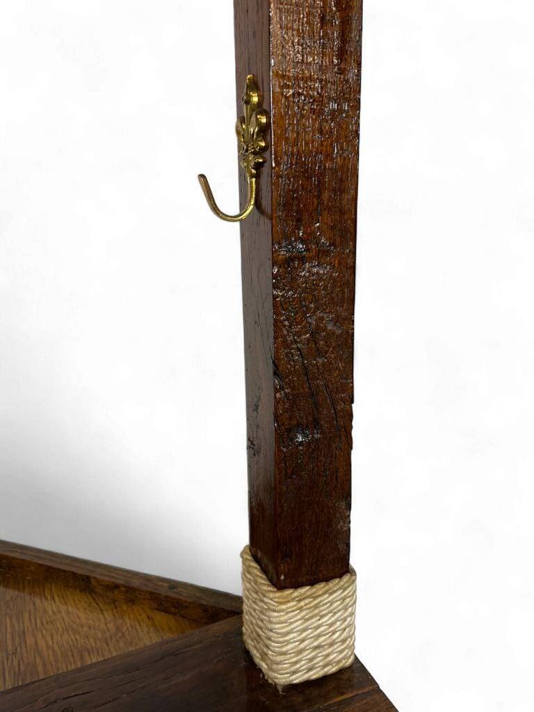 Vintage wooden high bar/counter/bar cabinet with cloche