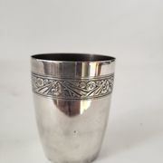 Timbale Art déco en métal argenté Poinçon Léonce Florentin