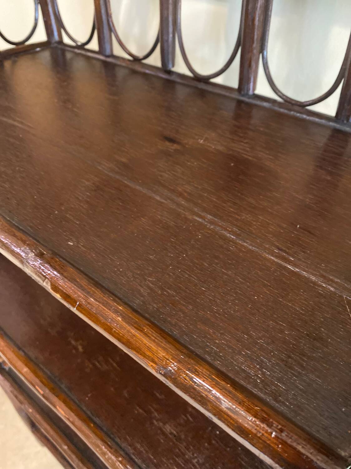 Vintage rattan shelf