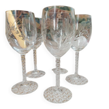 Crystal D'Arques footed glasses