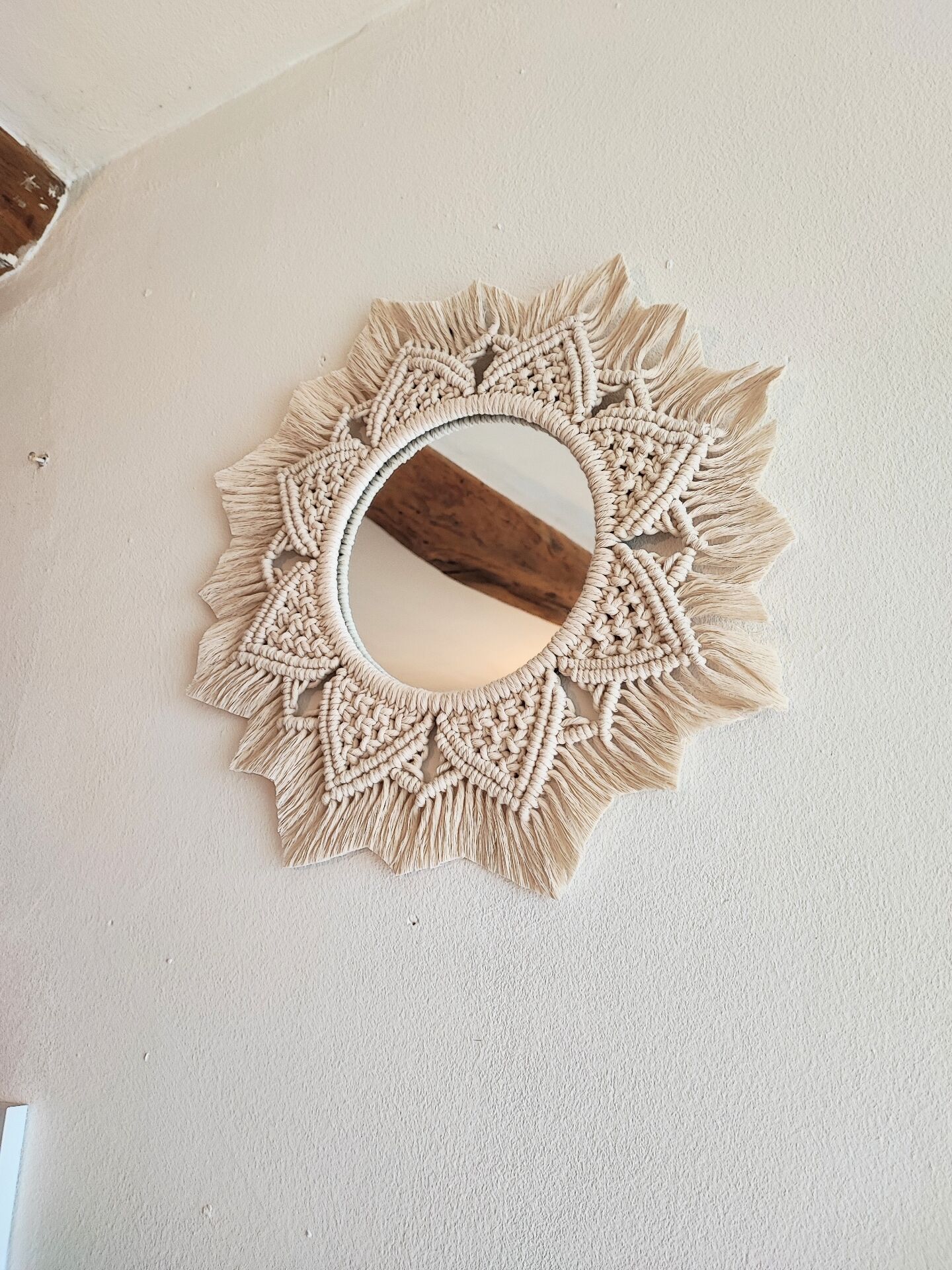 Handmade macramé mirror