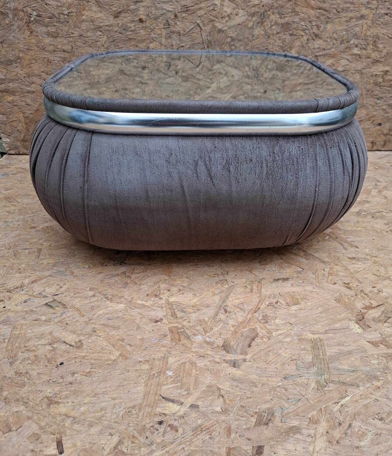 Velvet and mirror coffee table