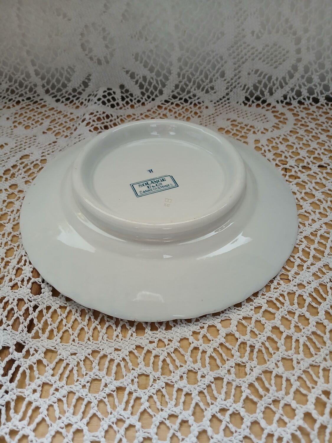 2 antique ironstone compote dishes