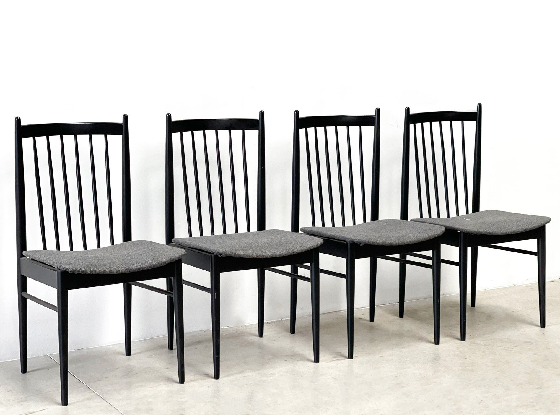 Set of four dining chairs