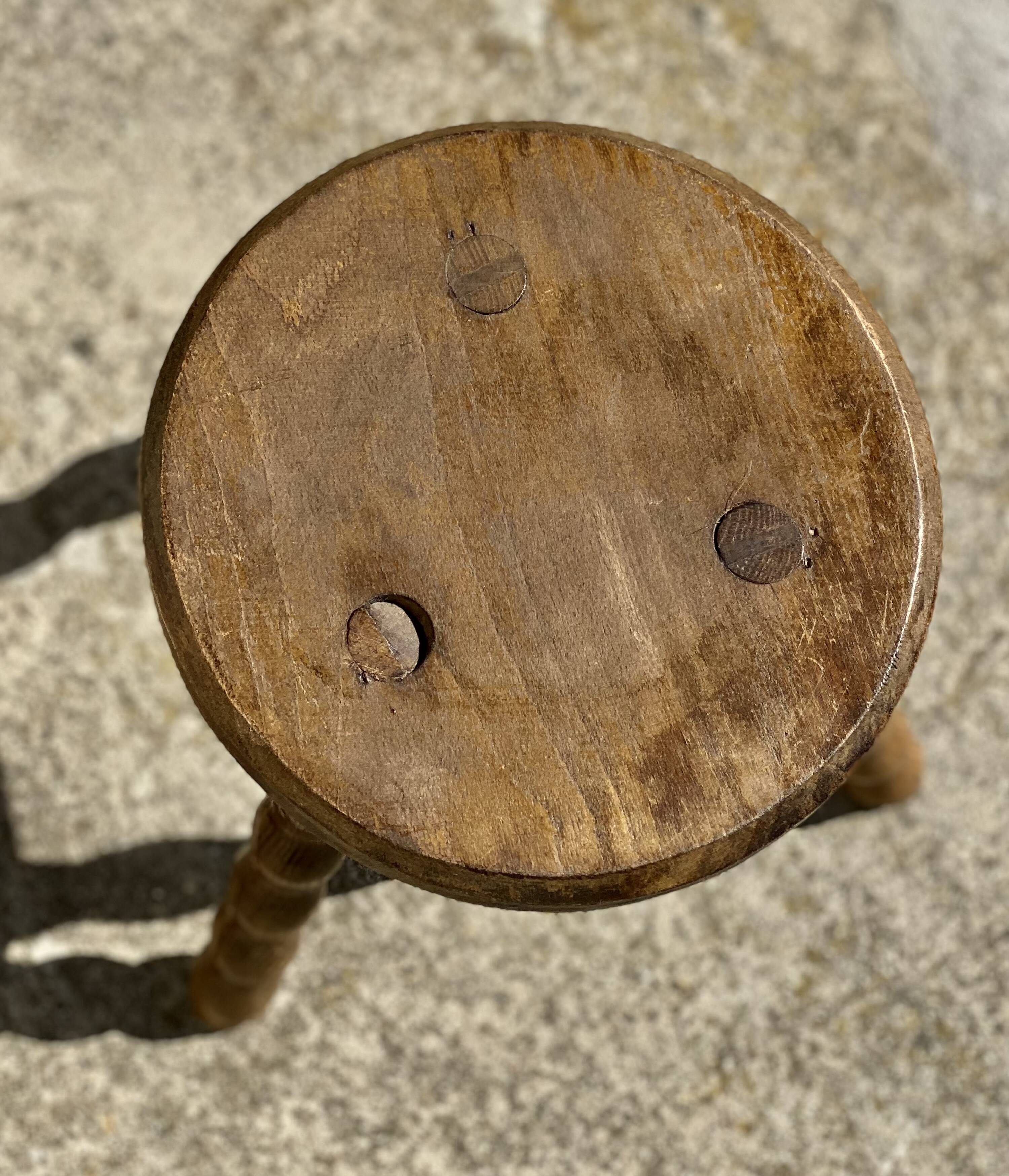 Vintage 1960s tripod stool