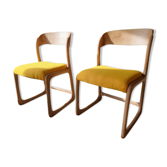 Pair of Baumann sled chairs