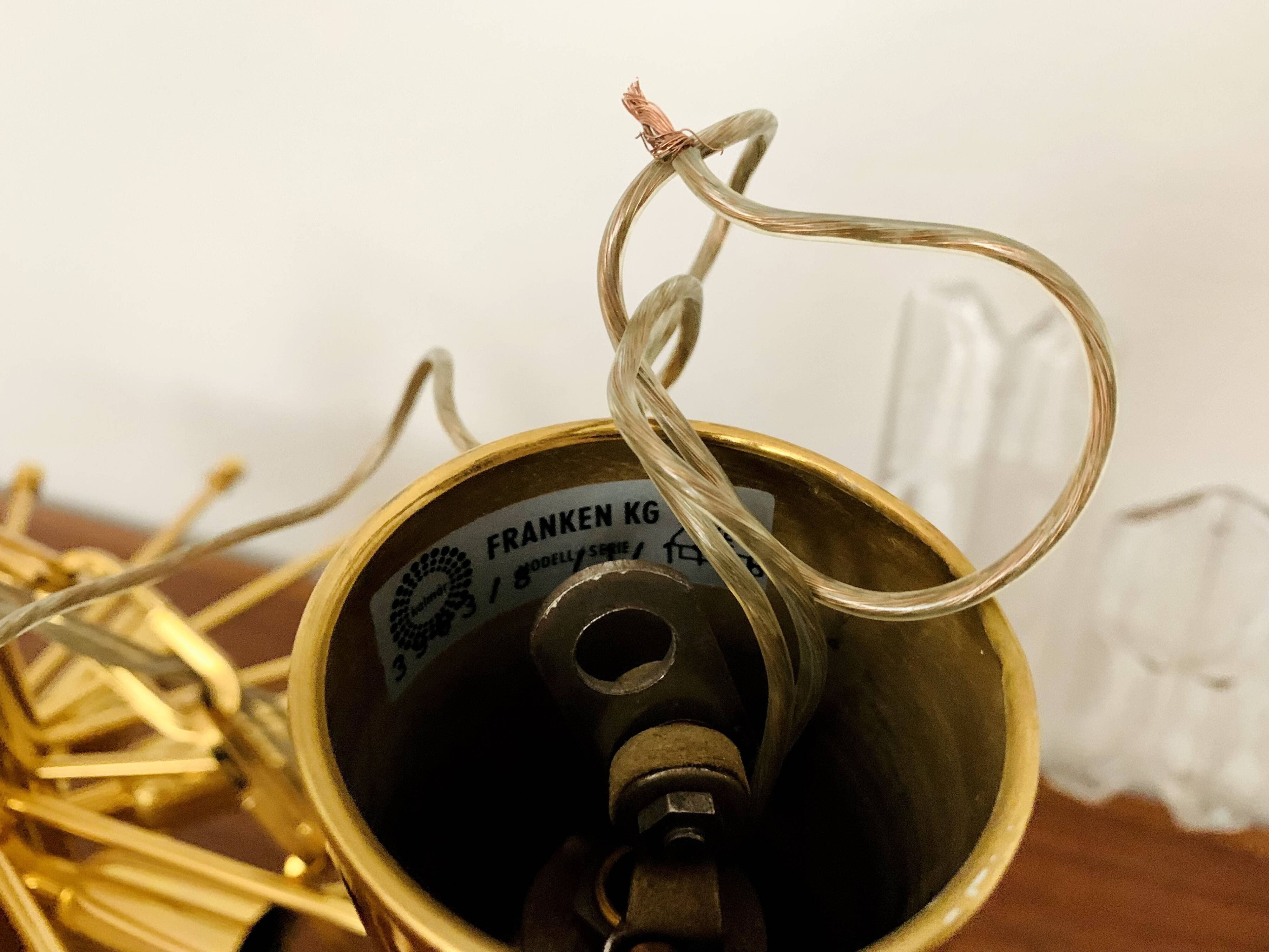 Austrian Palazzo Ice Glass Chandelier by J.T. Kalmar