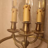 Set of suspension old brass lantern 4 fires