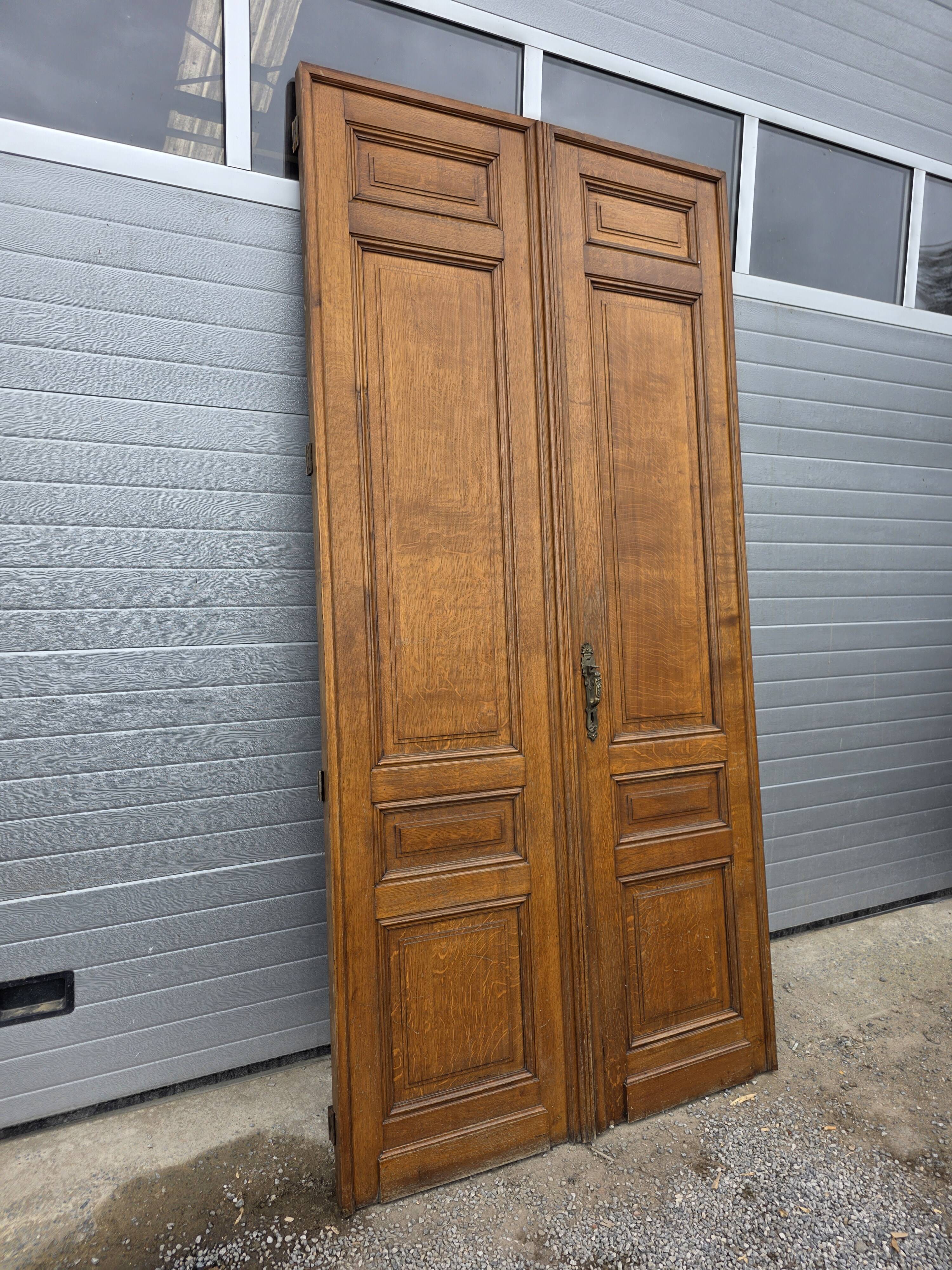 6 solid oak partition doors, 277cm in height (exceptional model)