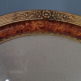 Old oval frame gilded stucco wood