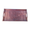 Exotic wooden tray carved Reunion Island
