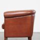 Cowhide Leather Club Armchair in a Cognac Color