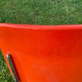 Série de 4 chaises vintage orange