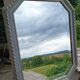 Vintage octagonal mirror