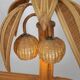 Paire de lampes «palmier» en rotin
