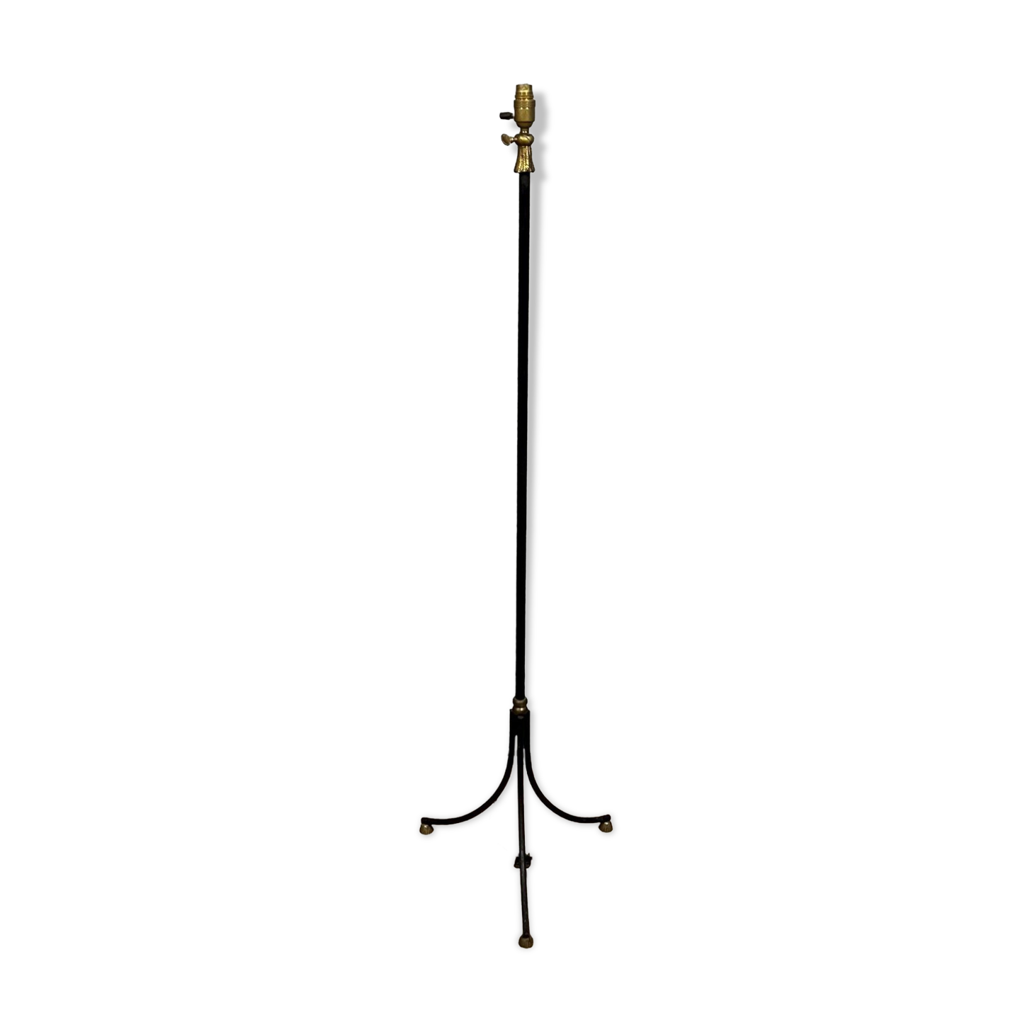 Vintage floor lamp foot in lacquered iron circa 1950