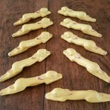Set of 10 knife rests in Malicorne earthenware by Emile Tessier