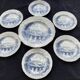 Cake or dessert service in English porcelain 7 pieces
