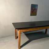 Farmhouse table, black top