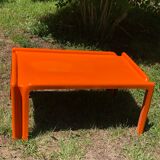 Orange fiberglass coffee table