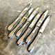 6 chrome metal dessert knives for Air France