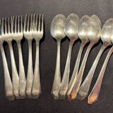 Set of 11 antique place settings – Saglier Frères & Cie, silversmiths in Paris